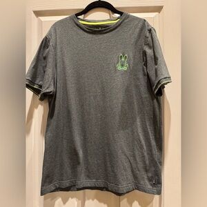 Psycho Bunny Men Gray Graphic T-Shirt